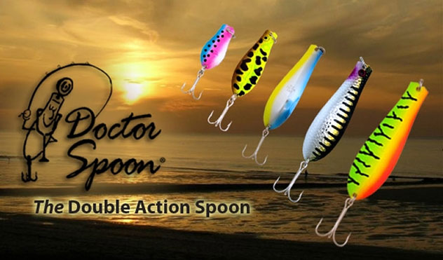  Doctor Spoons Orginal Fishing Lures Series - Made in USA -  Saltwater & Freshwater - Eagle Claw Hook - Walleye, Bass, Northern, Pike,  Salmon, Trout, Striper & More - Casting